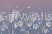 Ethereal Meadow Sketch Wall Mural