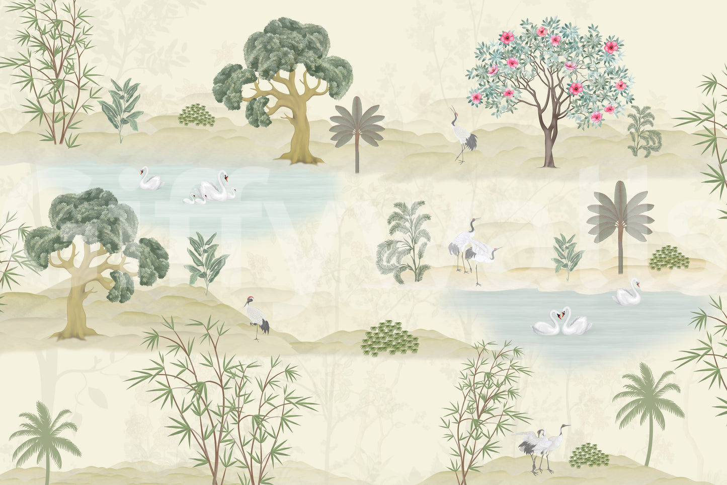 Ethereal Garden Sanctuary Wall Mural