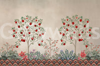Rustic Fruit Orchard Heritage Print Wall Mural