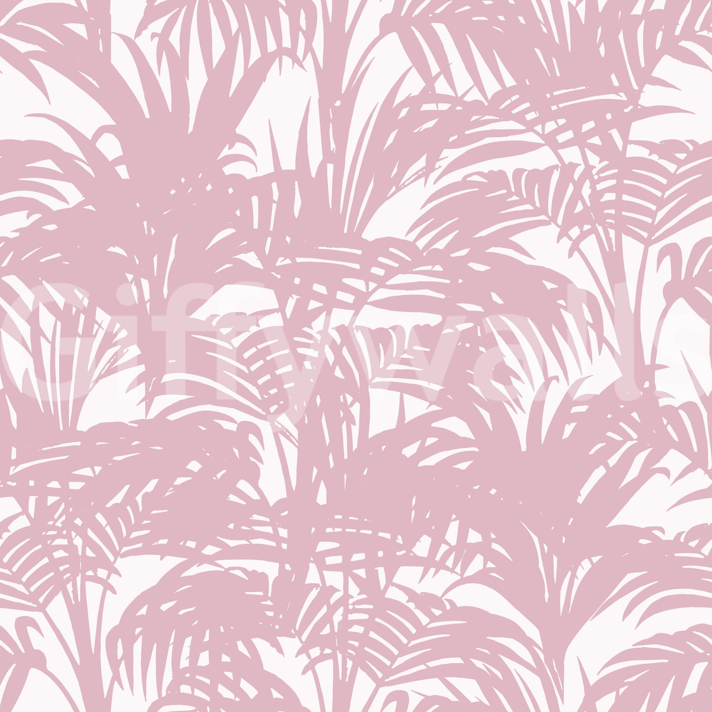 Blush Palm Frond Silhouette Wallpaper⁠