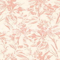 Soft Blush Botanical Sketch Wallpaper⁠