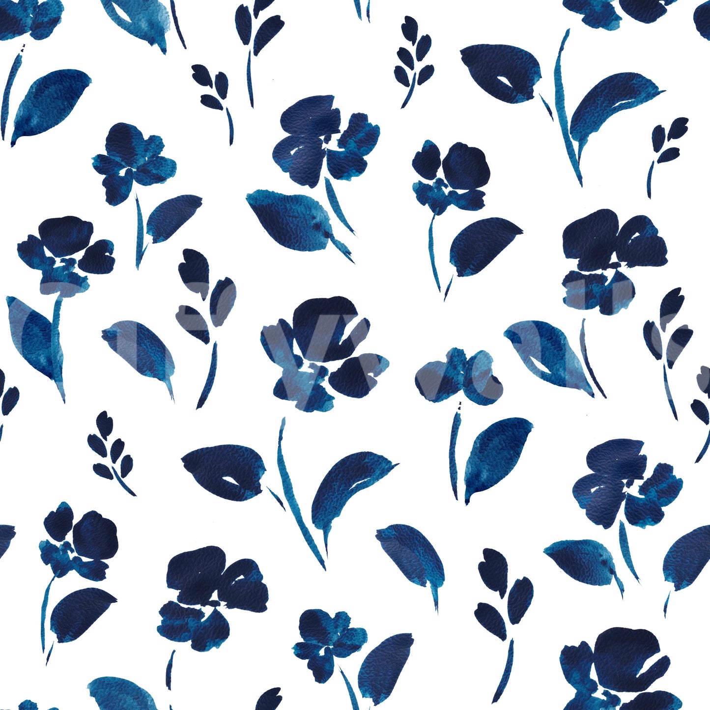 Indigo Ink Botanical Meadow Wallpaper⁠
