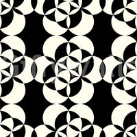 Circles fold into stars where they meet on this wallpaper GD12224