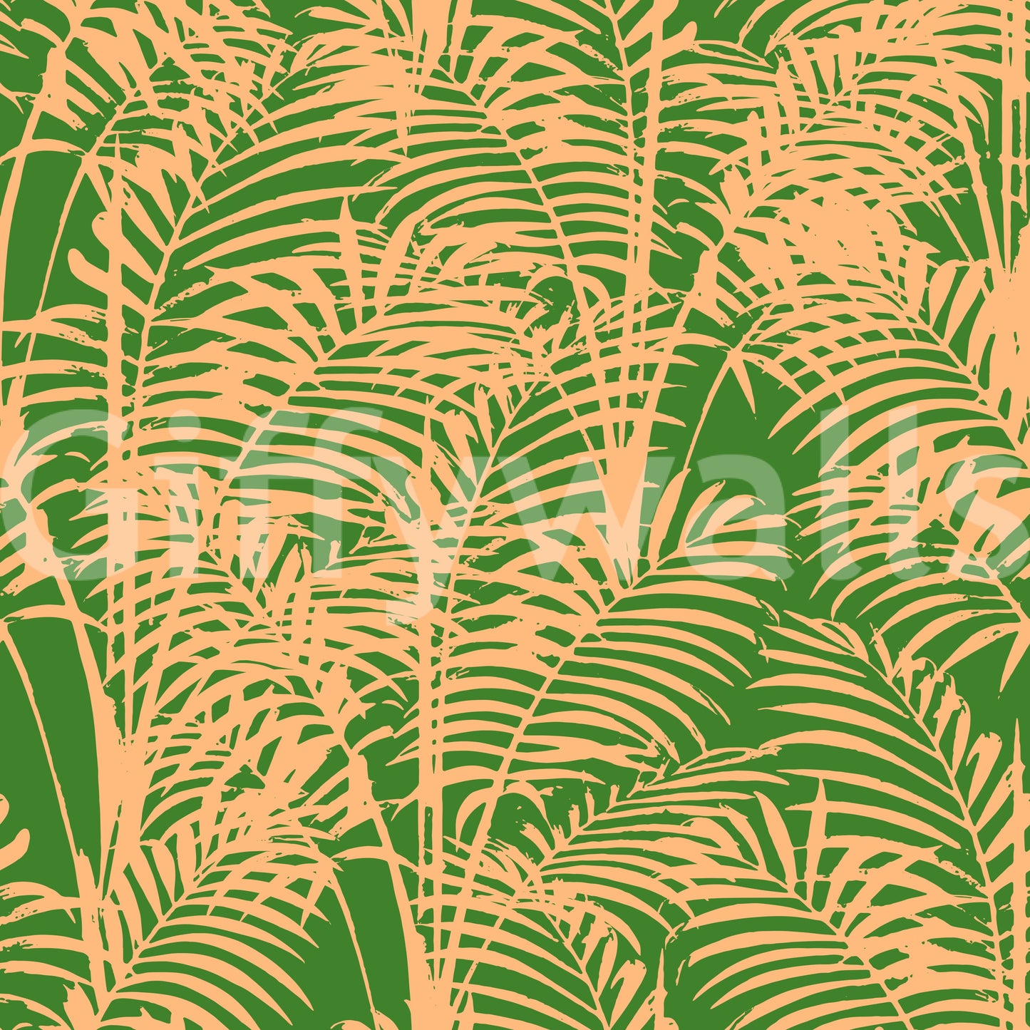 Abstract Tropical Palm Frond Print Wallpaper⁠