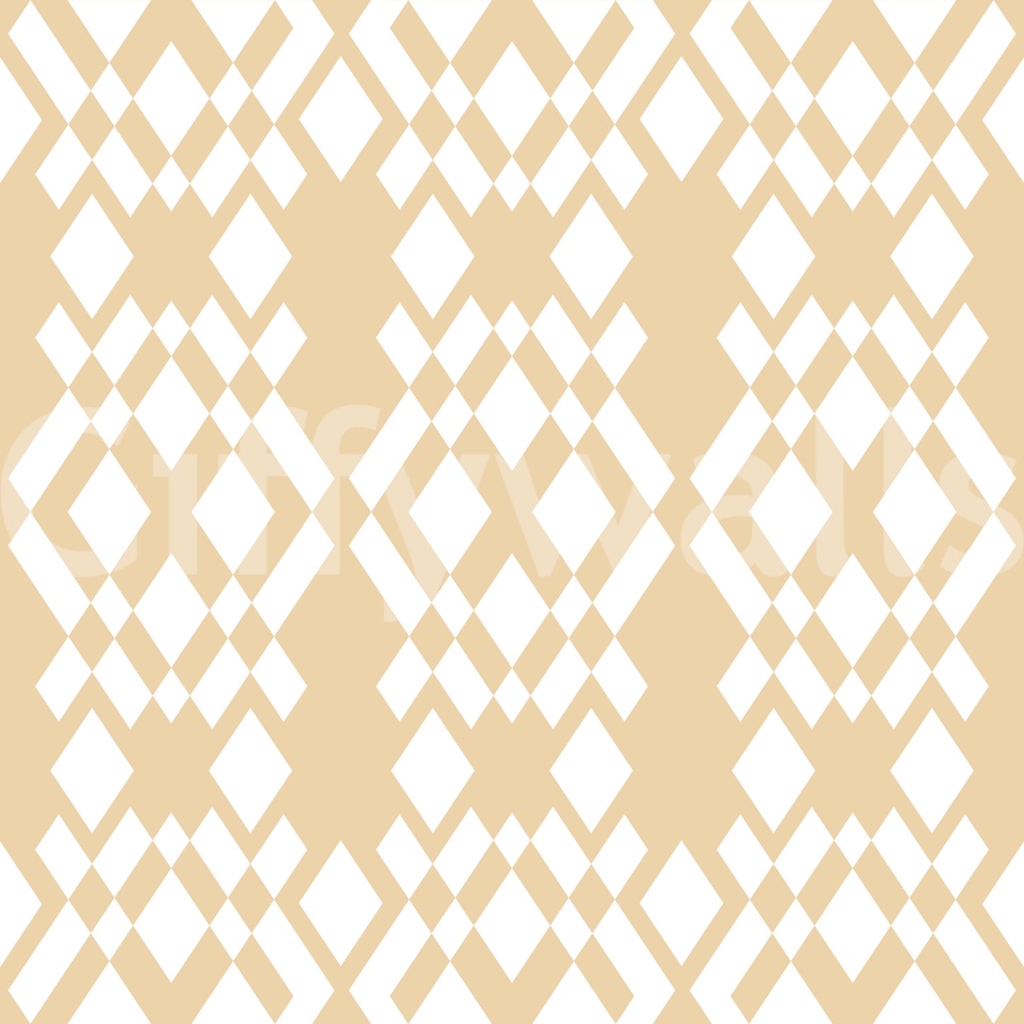 Cream and White Geometric Lattice Wallpaper⁠