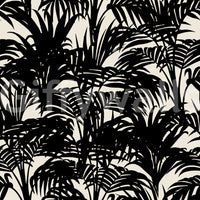 Monochrome Tropical Palm Silhouette Wallpaper⁠