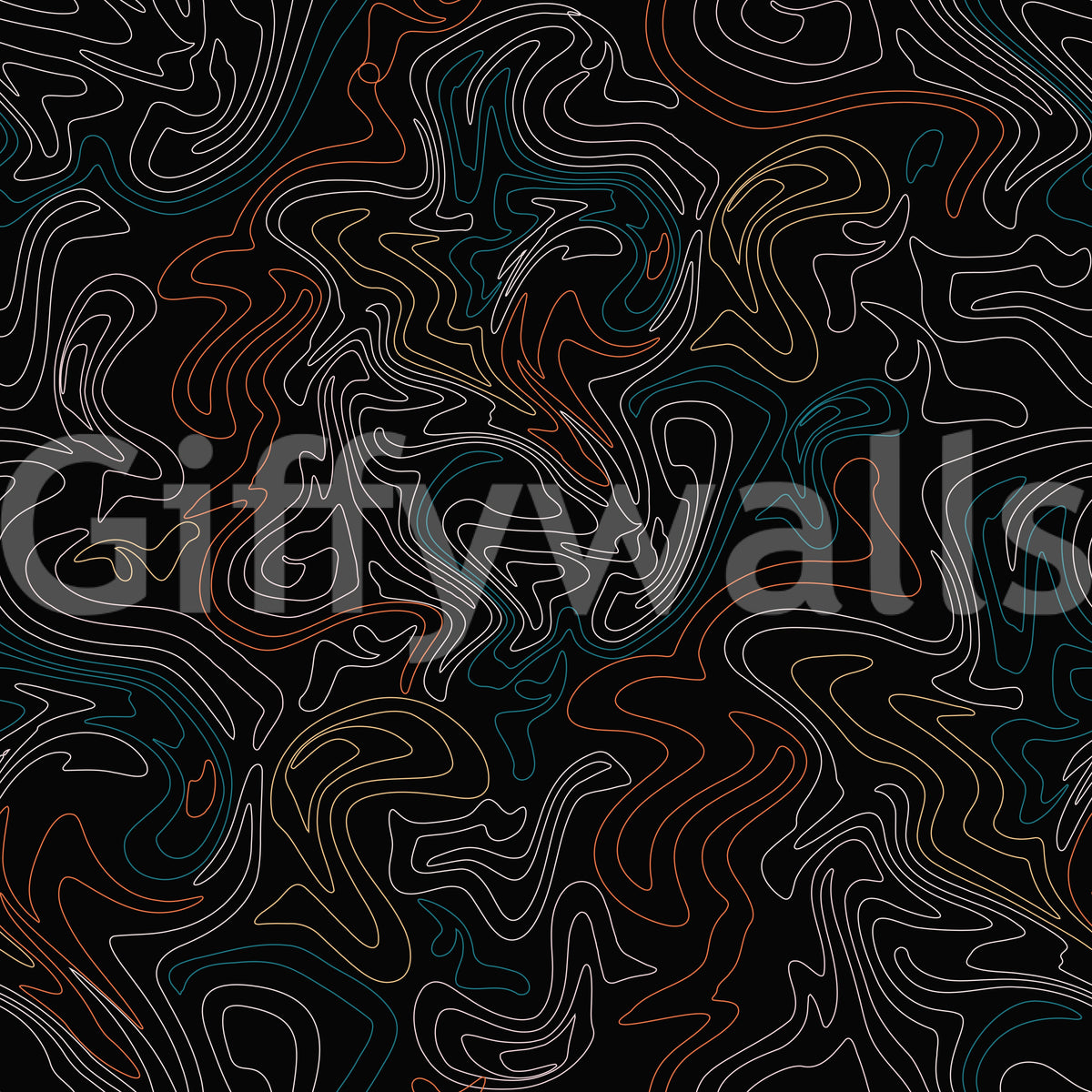 Layered contours build the dark minimalist wallpaper GD12241
