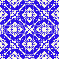Neat rows of medallions shape the cobalt interlocking wallpaper GD12243
