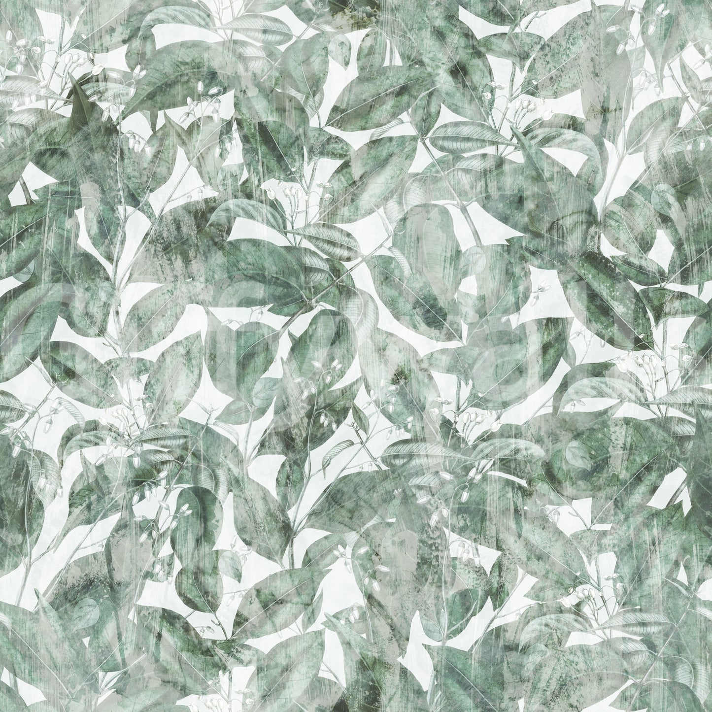 Misty Forest Leaf Canopy Wallpaper⁠