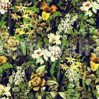 Rustic Botanical Forest Illustration Wallpaper⁠
