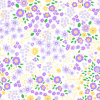 Fresh green leaves dot the Wildflower Garden wallpaper motif GD12363