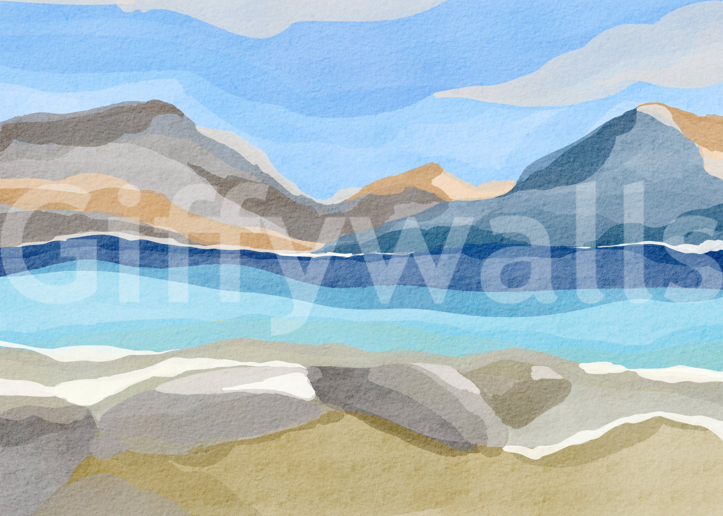 Scandinavian Fjord Wall Mural