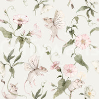Enchanted Floral Meadow with Fairies Wallpaper⁠