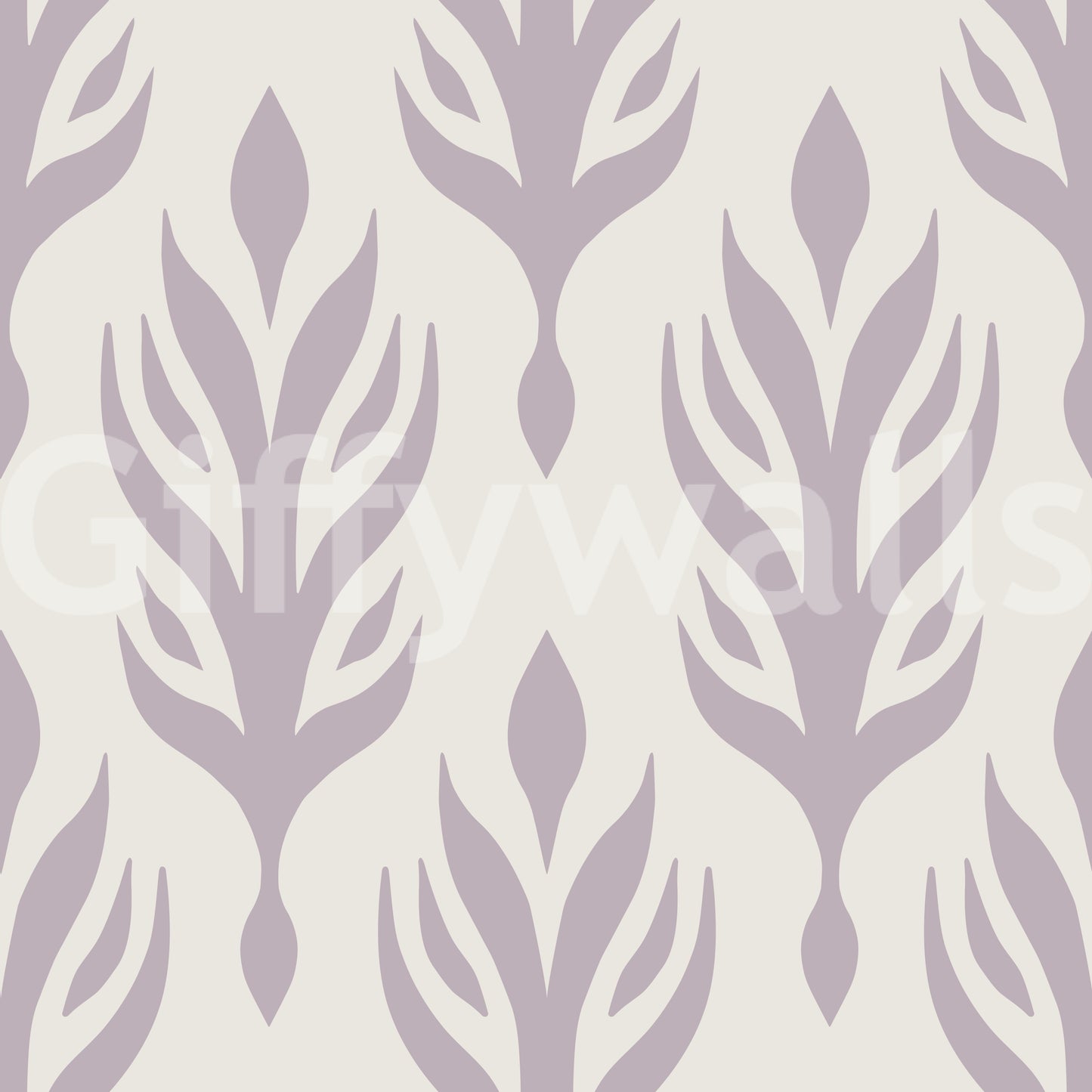 Soft Lavender Botanical Symmetry Wallpaper⁠