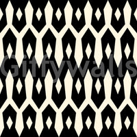 Close-up swatch of the abstract interlocking diamond motif wallpaper design GD12494
