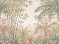 Misty Tropical Botanical Haven Wall Mural