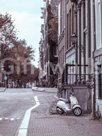 Quiet City Cobblestone Lane Wall Mural
