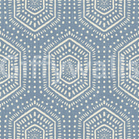 Boho Painted - Abstract Mudcloth Hexagons Tribal Geometric Pattern Jeans Jacket Blue Wallpaper⁠
