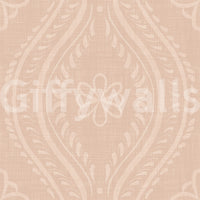 Faded Ogee Damask - Cinnamon Tea Wallpaper⁠