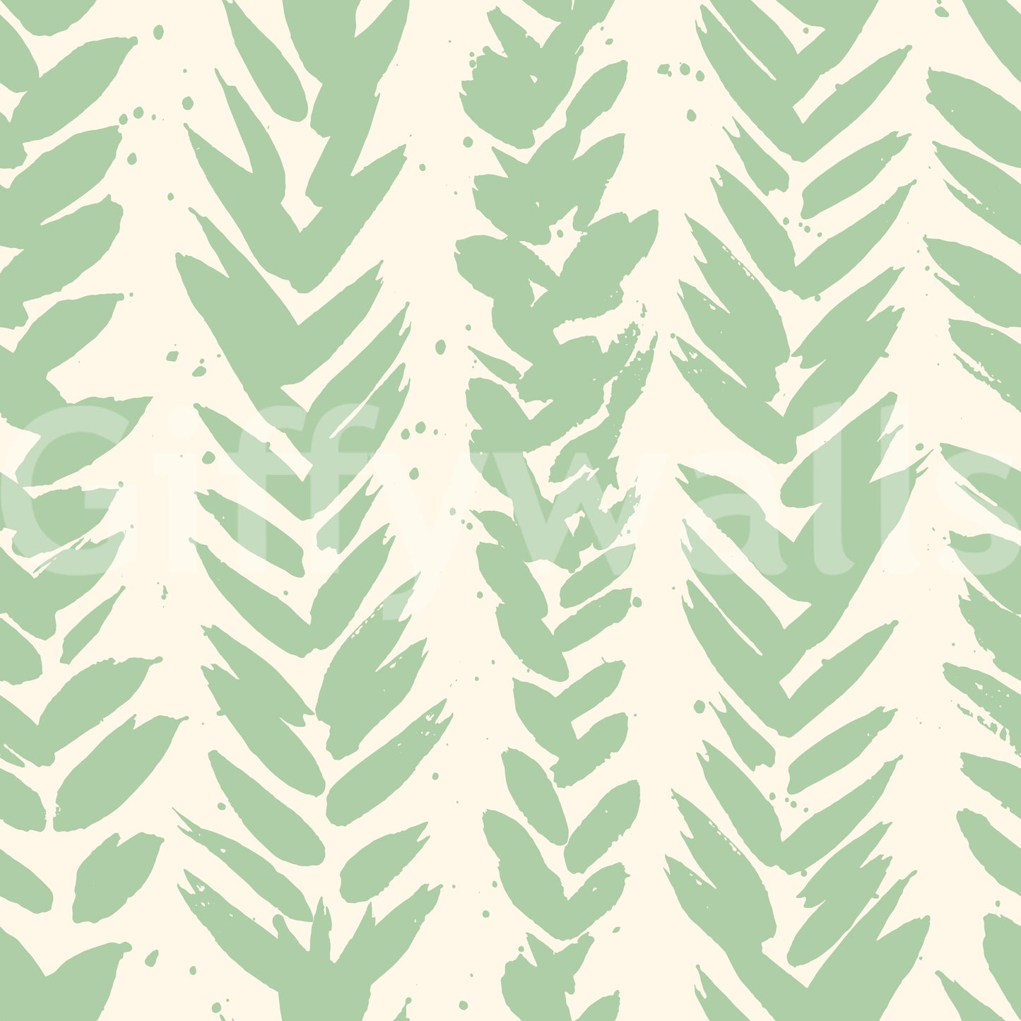 Sage Brushstroke Herringbone Wallpaper⁠