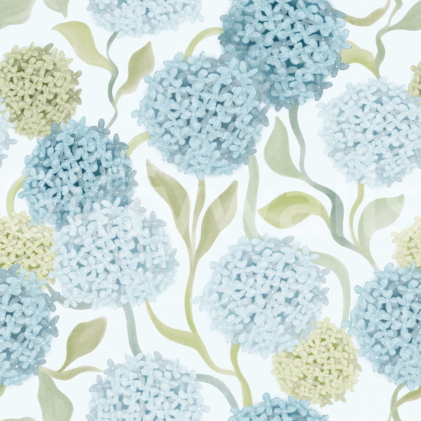 Dreamy Pastel Hydrangea Garden Wallpaper⁠