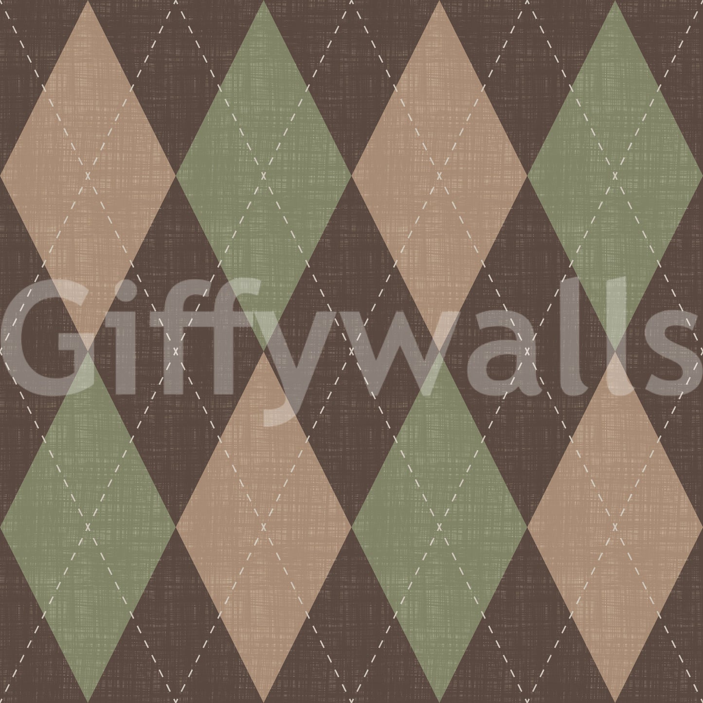 Winter Heritage - Argyle Harlequin Geometric Timeless - Soft Muted Hue Wallpaper⁠