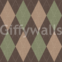 Winter Heritage - Argyle Harlequin Geometric Timeless - Soft Muted Hue Wallpaper⁠
