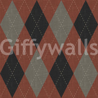 Winter Heritage - Argyle Harlequin Classic Diamond - Deep Bold Shade Wallpaper⁠