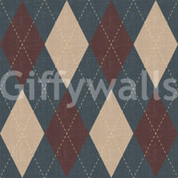 Winter Heritage - Argyle Harlequin Classic Diamond - Crisp Cool Tone Wallpaper⁠