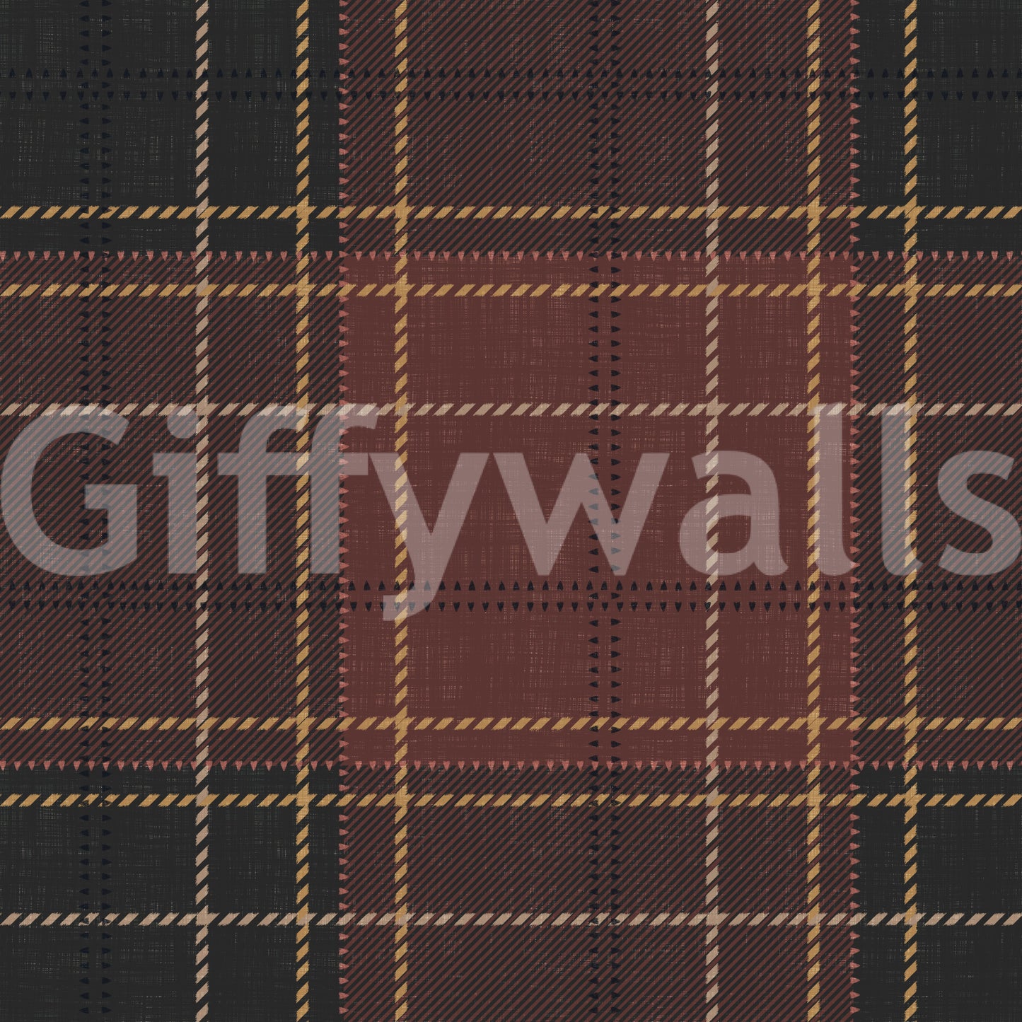 Winter Heritage - Tartan Checkerboard Plaid Block - Dark Moody Tone Wallpaper⁠