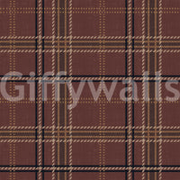 Winter Heritage - Windowpane Tartan Plaid Check - Dark Moody Tone Wallpaper⁠