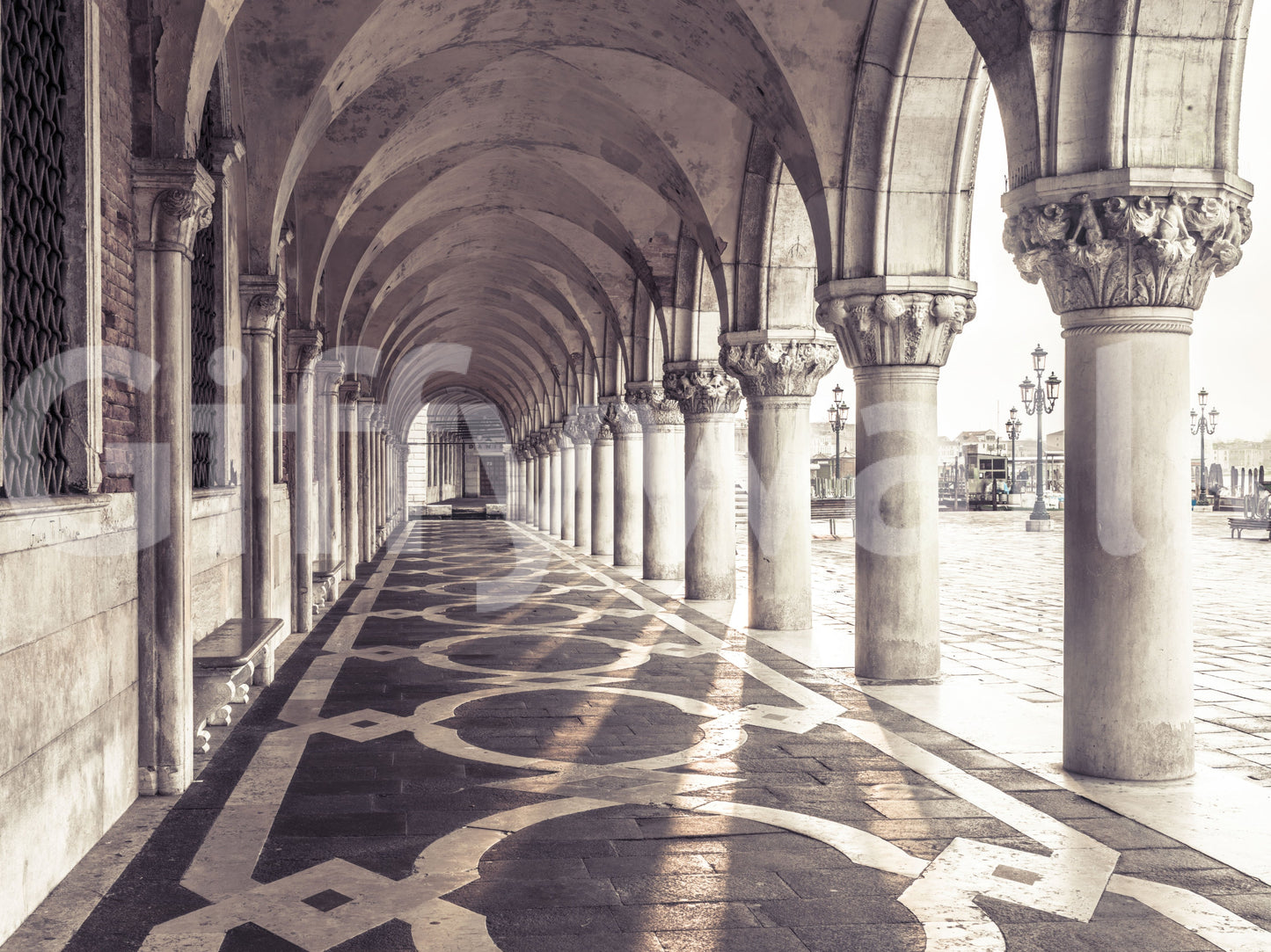 Grand Italian Stone Archway Wall Mural