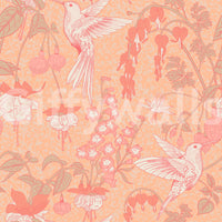 Hummingbird and Fuchsia Garden Wallpaper⁠