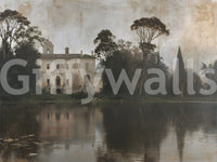 Rustic Italian Villa Lakeside Manor Wall Mural