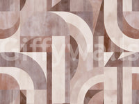 Geometric Terracotta Arches Wall Mural