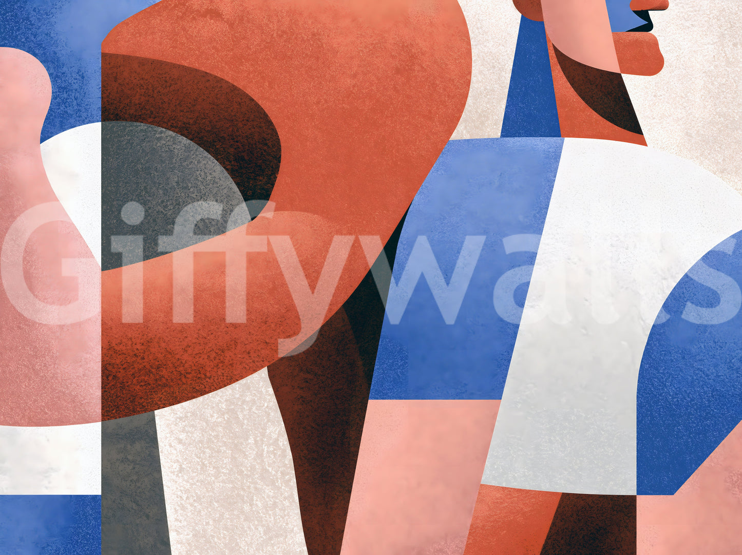Modern Geometric Abstraction Wall Mural