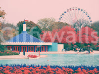 Fairground Pavilion and Ferris Wheel Wall Mural