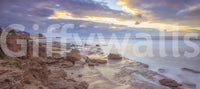 Twilight Shoreline Rocks Wall Mural
