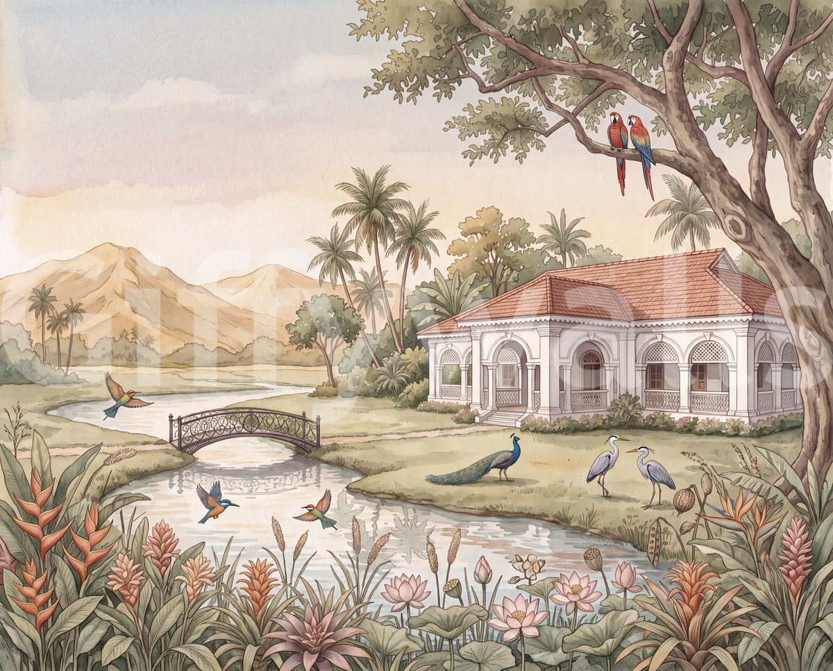 Whispering Garden Estate Wall Mural