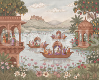 Pichwai Lake Reverie Wall Mural