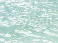 Serene Mint Water Ripples Wall Mural