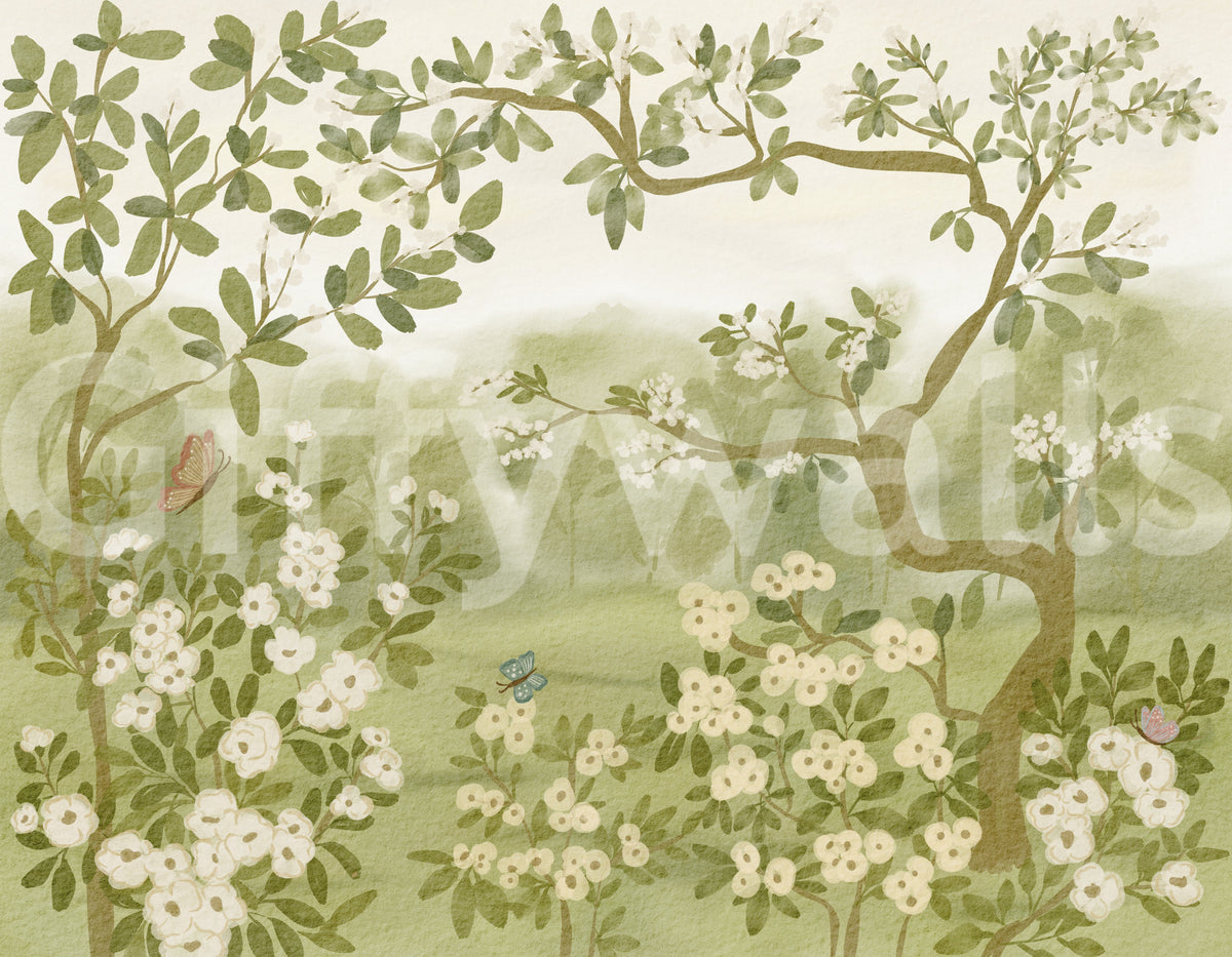 Dreamy Meadow Floral Mural Wall Mural