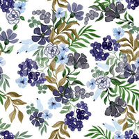 Watercolor Berry and Leaf Motif Wallpaper⁠