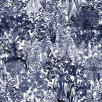 Indigo Jungle Foliage Layering Wallpaper⁠