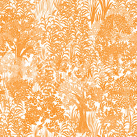 Orange Forest Silhouette Pattern Wallpaper⁠