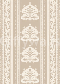 Beige Damask Stripe Heritage Wallpaper⁠
