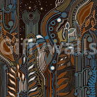 Starlit Botanical Rhythm Wall Mural
