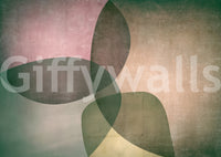Organic Shapes Green Tones Wall Mural