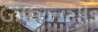Twilight Over The Zinc Roofs of Paris Wall Mural