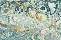 Turquoise Gold Abstract Fluid Marble Pattern